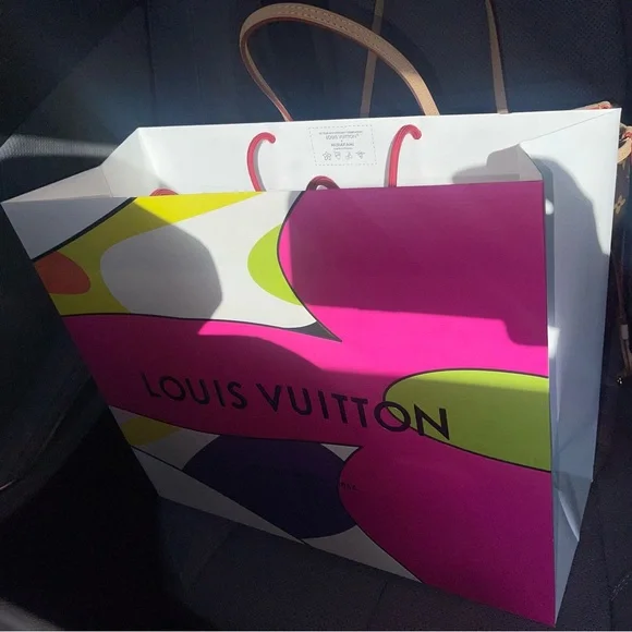 LV x TM Louis Vuitton Murakami White Multi Limited Edition Shopping Bag … - Picture 5 of 5